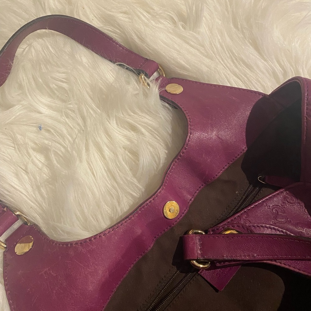 Purple Gucci leather monogram purse %100 Authentic - Picture 8 of 10